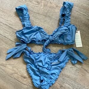 Frankies bikinis Colby set in chambray